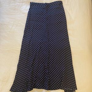 Reformation polka dot skirt